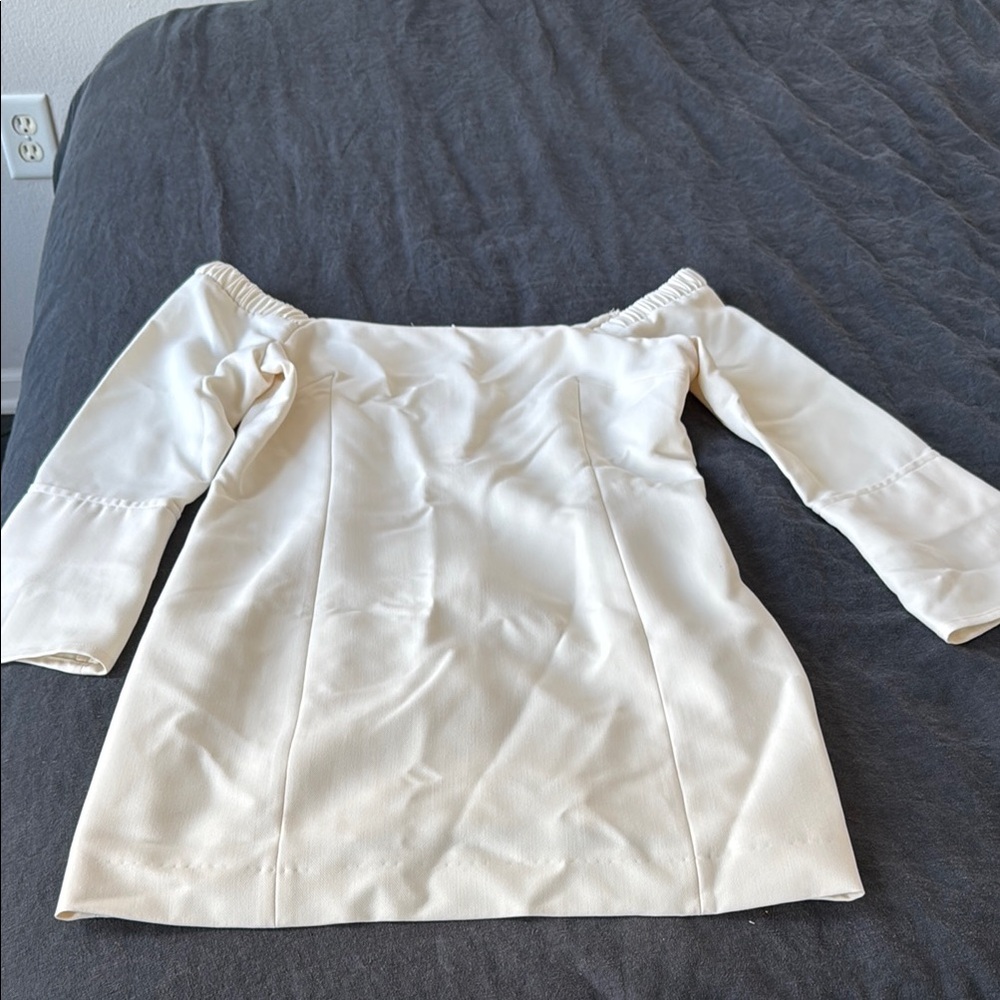 Sophie Rue Off-Shoulder Cream Dress